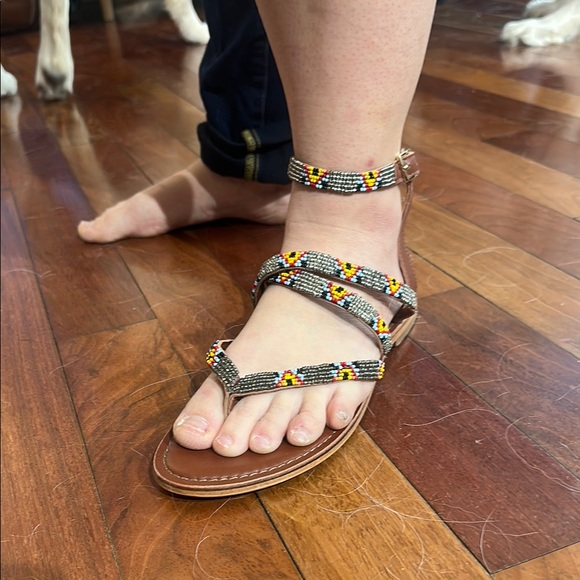 ANTHRO BEADED STRAPPY SANDAL, EU 40 - Picture 2 of 6